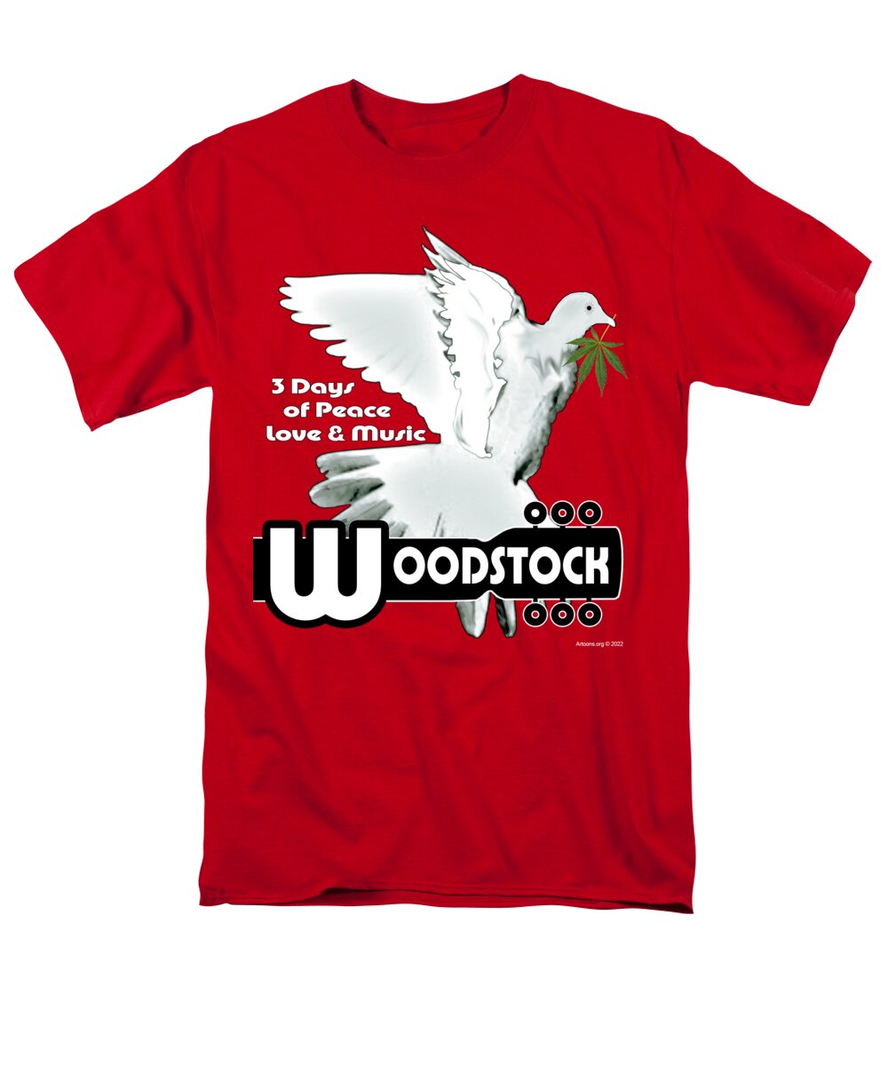 Woodstock Men's T-Shirt (Regular Fit) featuring the digital art Woodstock 69 by Nate Anthony