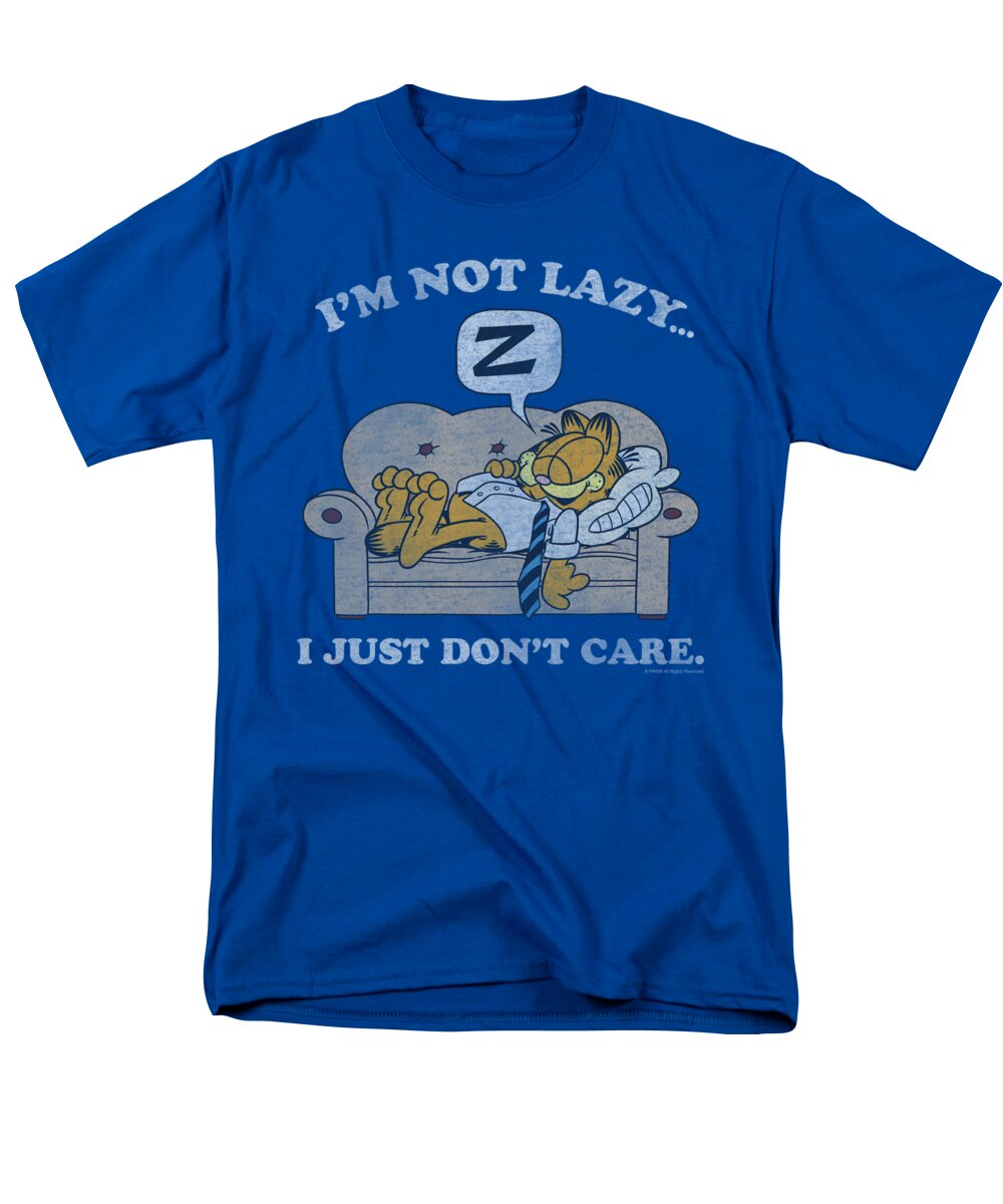 Garfield Men's T-Shirt (Regular Fit) featuring the digital art Garfield - Not Lazy by Brand A