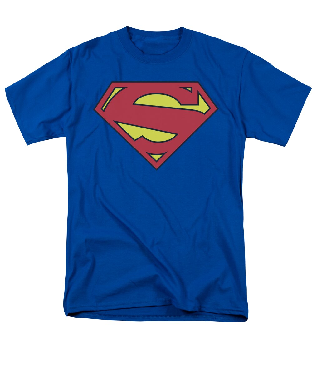 Superman Men's T-Shirt (Regular Fit) featuring the digital art Superman - New 52 Shield by Brand A