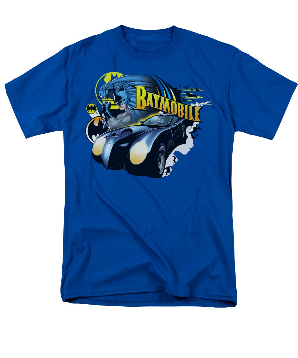 Batman Men's T-Shirt (Regular Fit) featuring the digital art Batman - Batmobile by Brand A