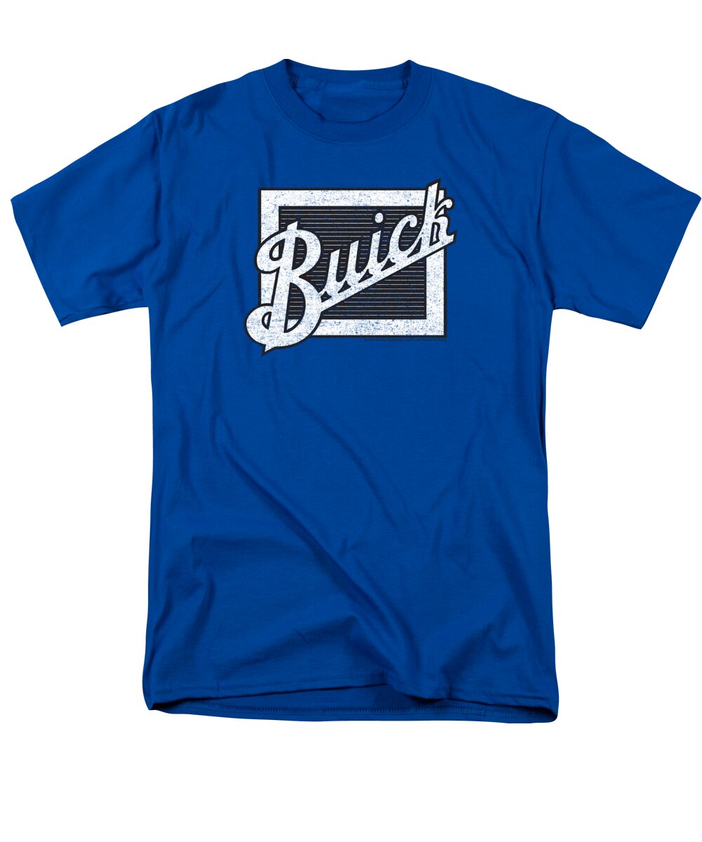  Men's T-Shirt (Regular Fit) featuring the digital art Buick - Distressed Emblem by Brand A