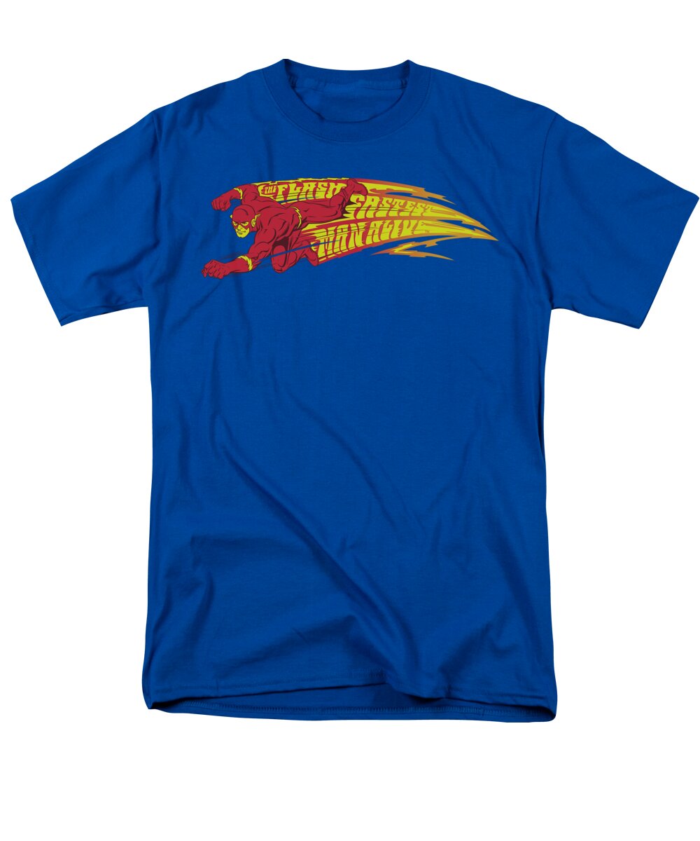 The Flash Men's T-Shirt (Regular Fit) featuring the digital art Dc - Fastest Man Alive by Brand A