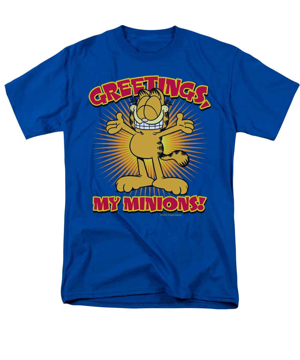 Garfield Men's T-Shirt (Regular Fit) featuring the digital art Garfield - Minions by Brand A