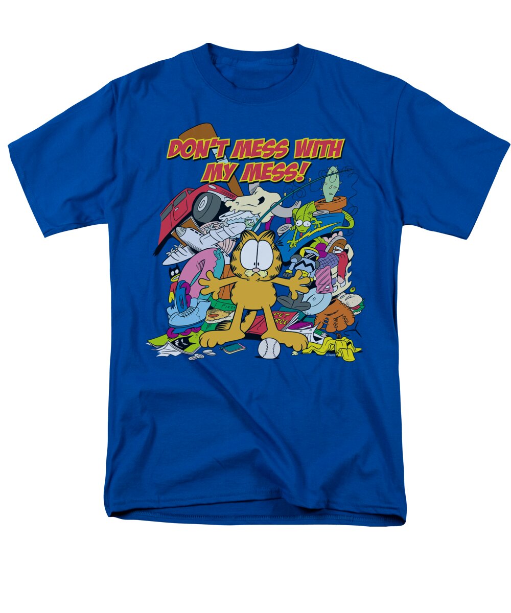 Garfield Men's T-Shirt (Regular Fit) featuring the digital art Garfield - My Mess by Brand A