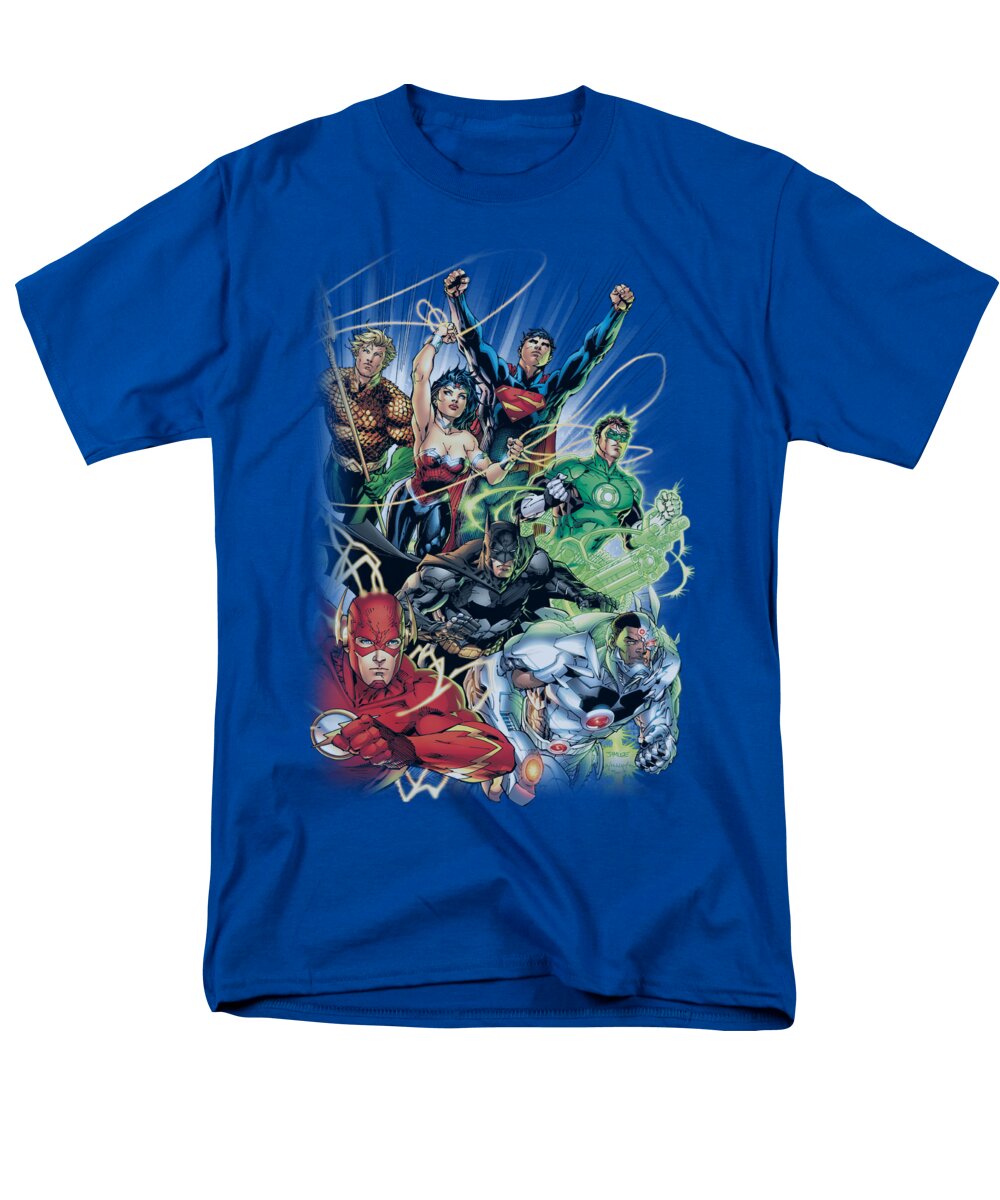 Justice League Of America Men's T-Shirt (Regular Fit) featuring the digital art Jla - Justice League #1 by Brand A