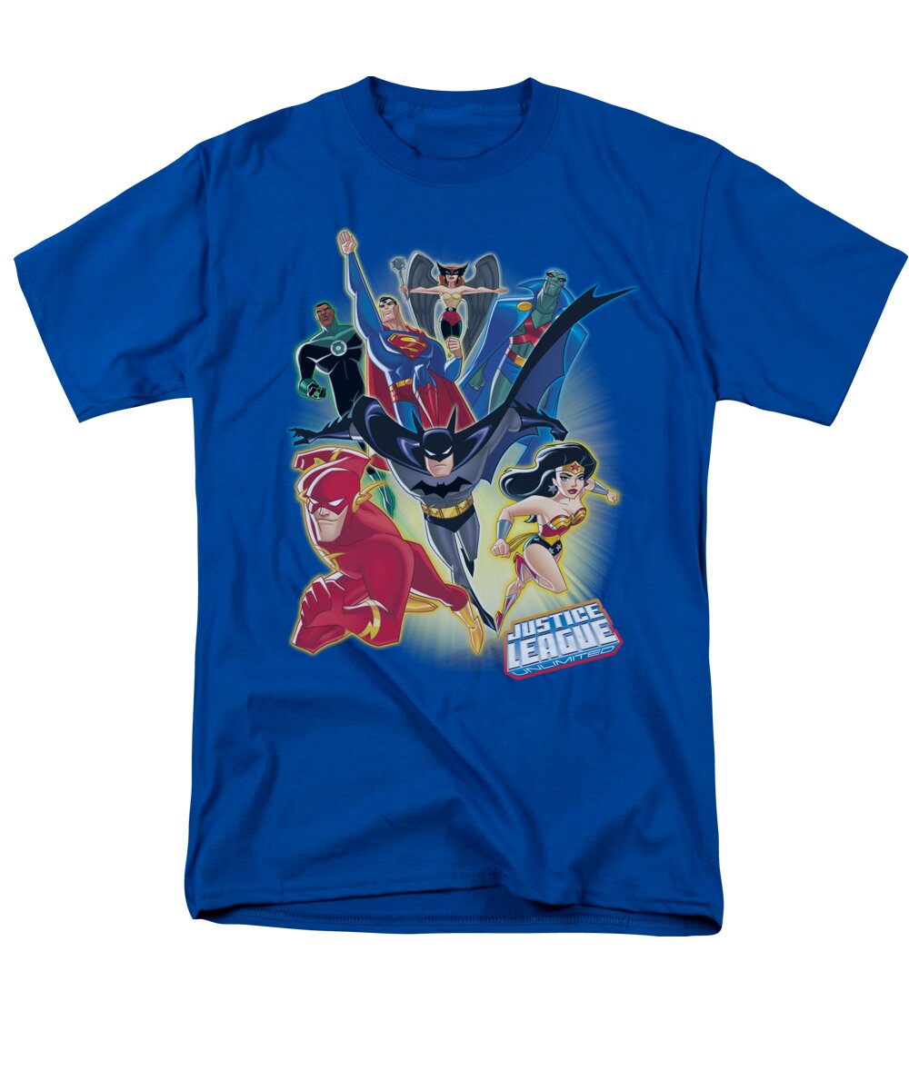 Justice League Of America Men's T-Shirt (Regular Fit) featuring the digital art Jla - Unlimited by Brand A