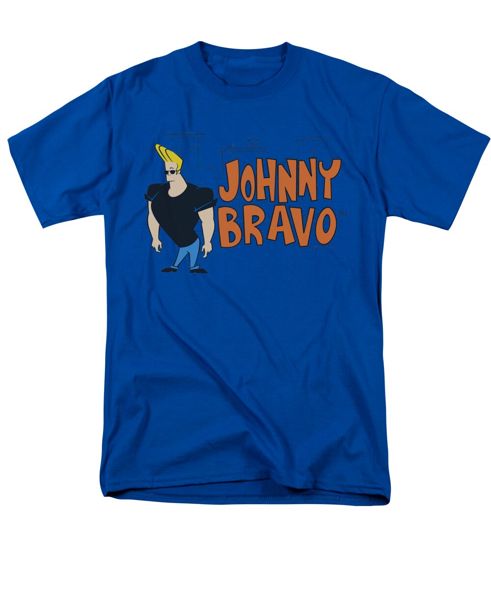 Johnny Bravo Men's T-Shirt (Regular Fit) featuring the digital art Johnny Bravo - Johnny Logo by Brand A
