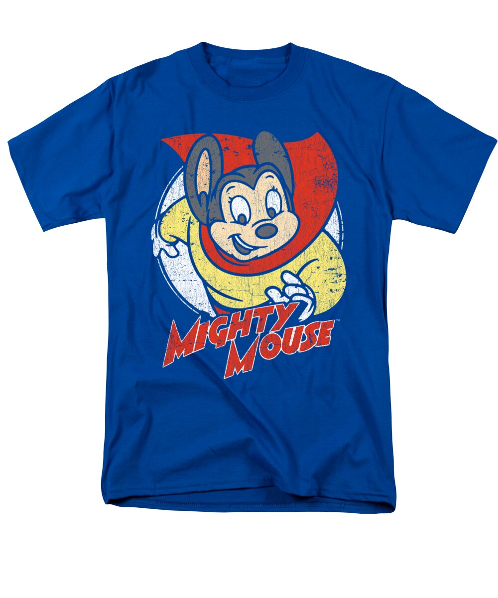  Men's T-Shirt (Regular Fit) featuring the digital art Mighty Mouse - Mighty Circle by Brand A