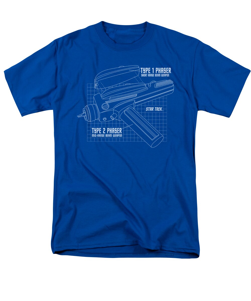 Star Trek Men's T-Shirt (Regular Fit) featuring the digital art Star Trek - Phaser Plans by Brand A