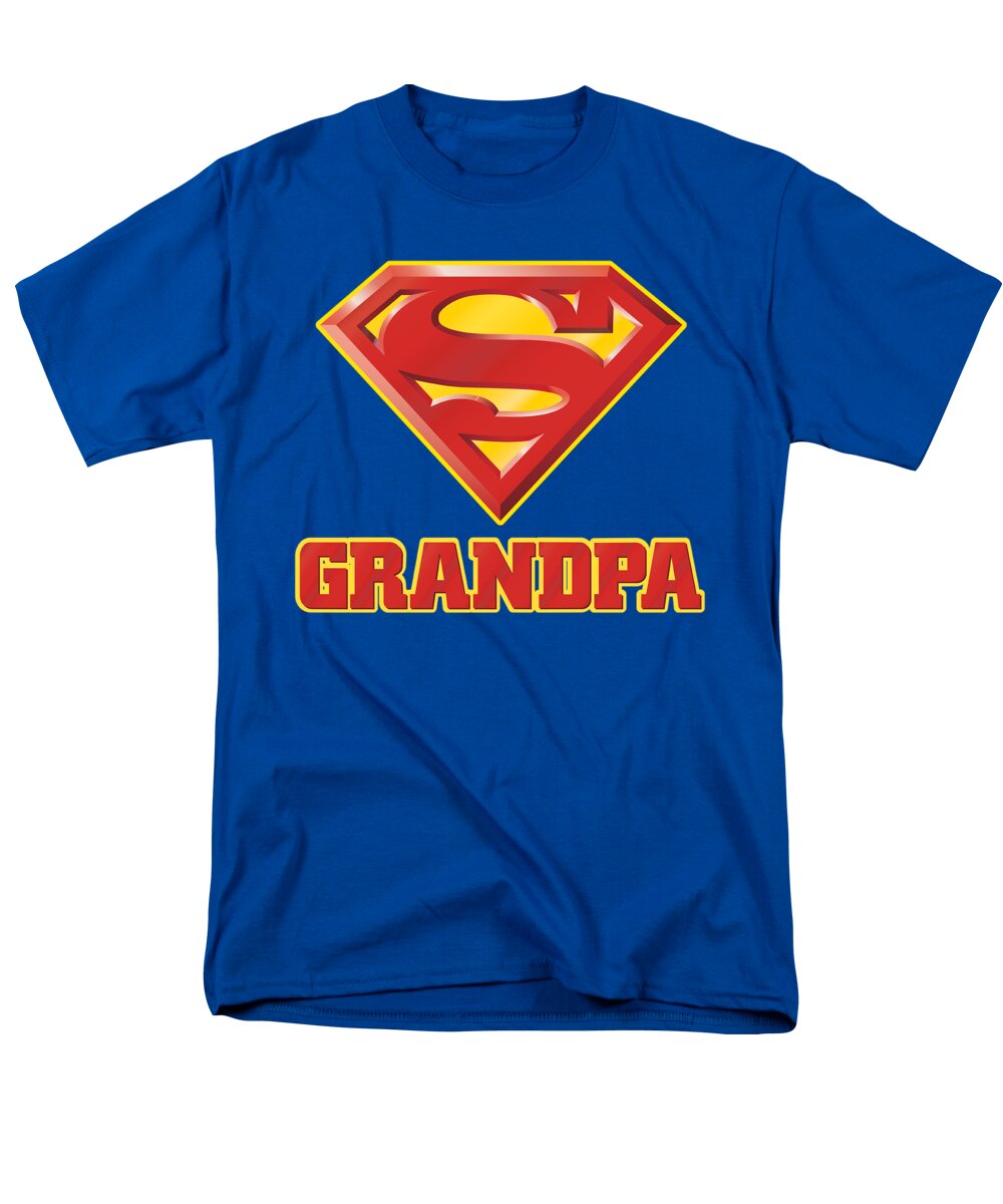 Superman Men's T-Shirt (Regular Fit) featuring the digital art Superman - Super Grandpa by Brand A
