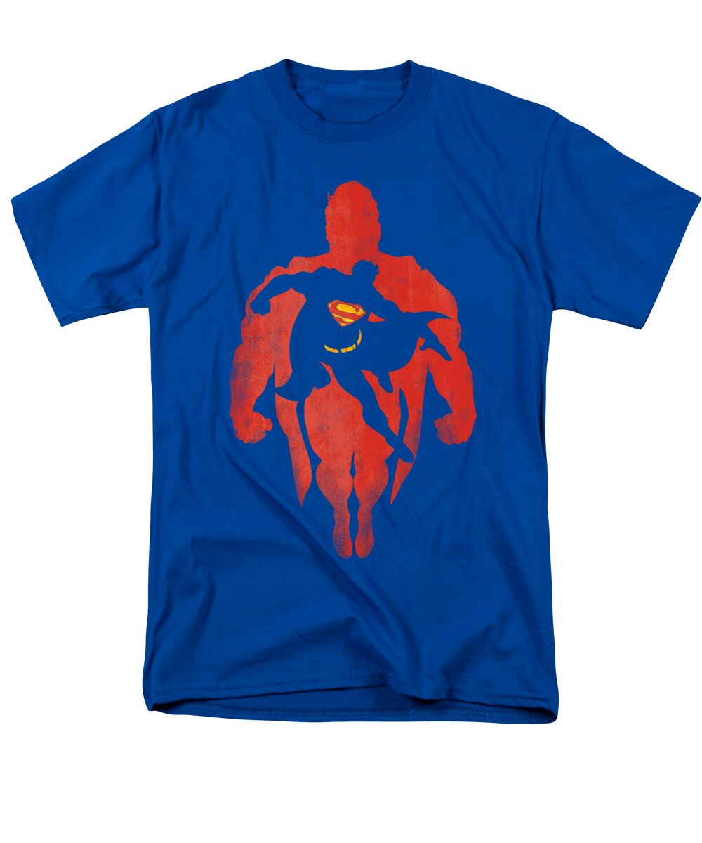 Superman Men's T-Shirt (Regular Fit) featuring the digital art Superman - Super Knockout by Brand A