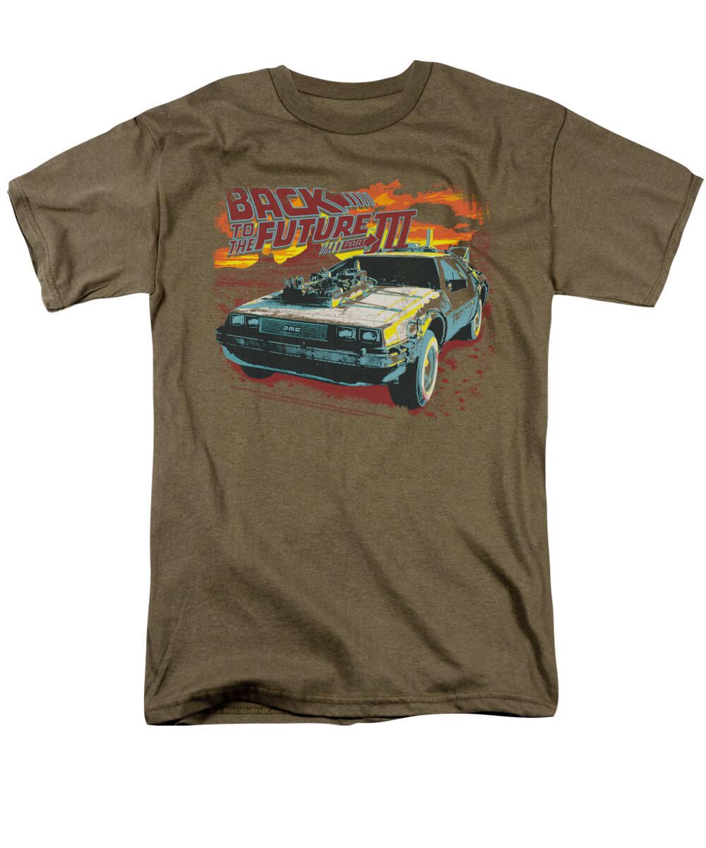 Back To The Future Iii Men's T-Shirt (Regular Fit) featuring the digital art Back To The Future IIi - Wild West by Brand A