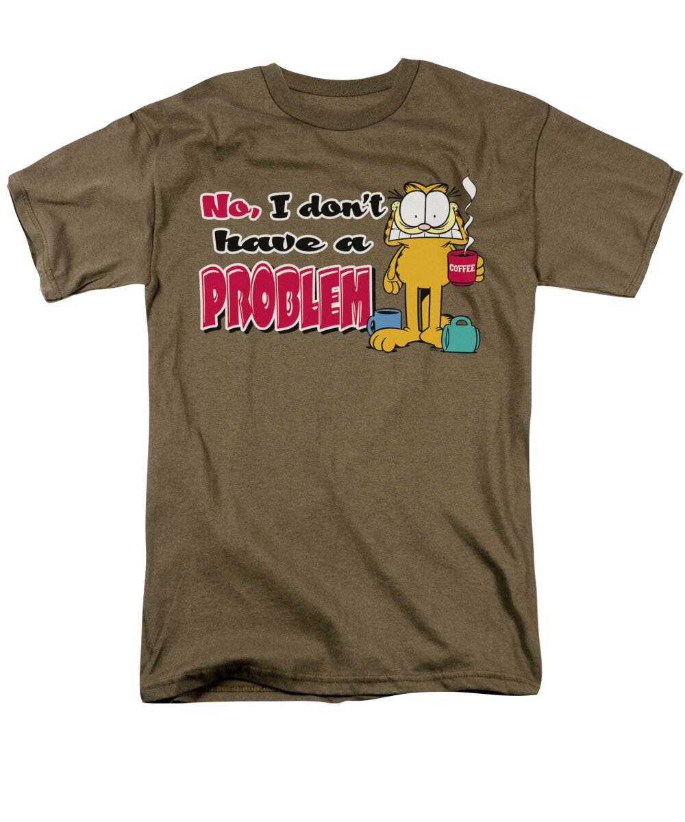 Garfield Men's T-Shirt (Regular Fit) featuring the digital art Garfield - No Problem by Brand A
