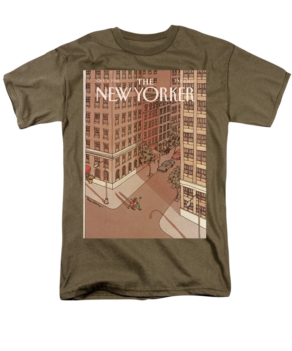 Urban Men's T-Shirt (Regular Fit) featuring the painting New Yorker October 6th, 1986 by Roxie Munro