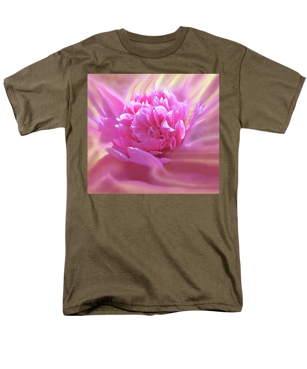 Peony Men's T-Shirt (Regular Fit) featuring the digital art Smooth Pink by Ian MacDonald