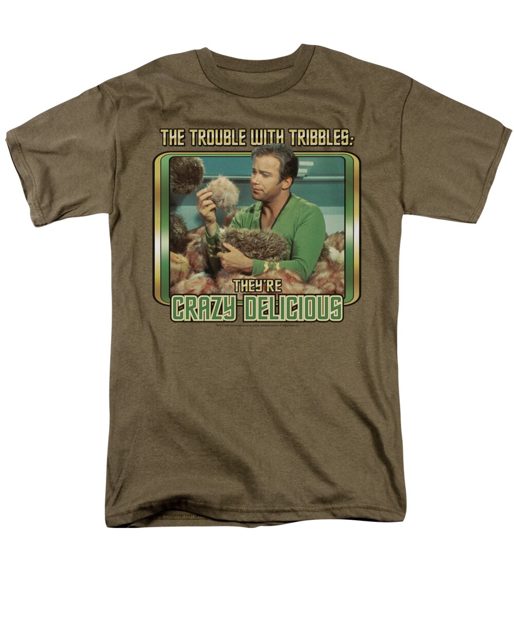 Star Trek Men's T-Shirt (Regular Fit) featuring the digital art Star Trek - Crazy Delicious by Brand A