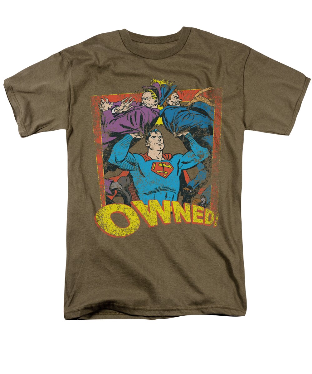 Superman Men's T-Shirt (Regular Fit) featuring the digital art Superman - Owned by Brand A