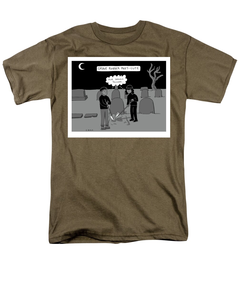 Captionless Men's T-Shirt (Regular Fit) featuring the drawing Grave Robber Meet-Cute by Ellie Black