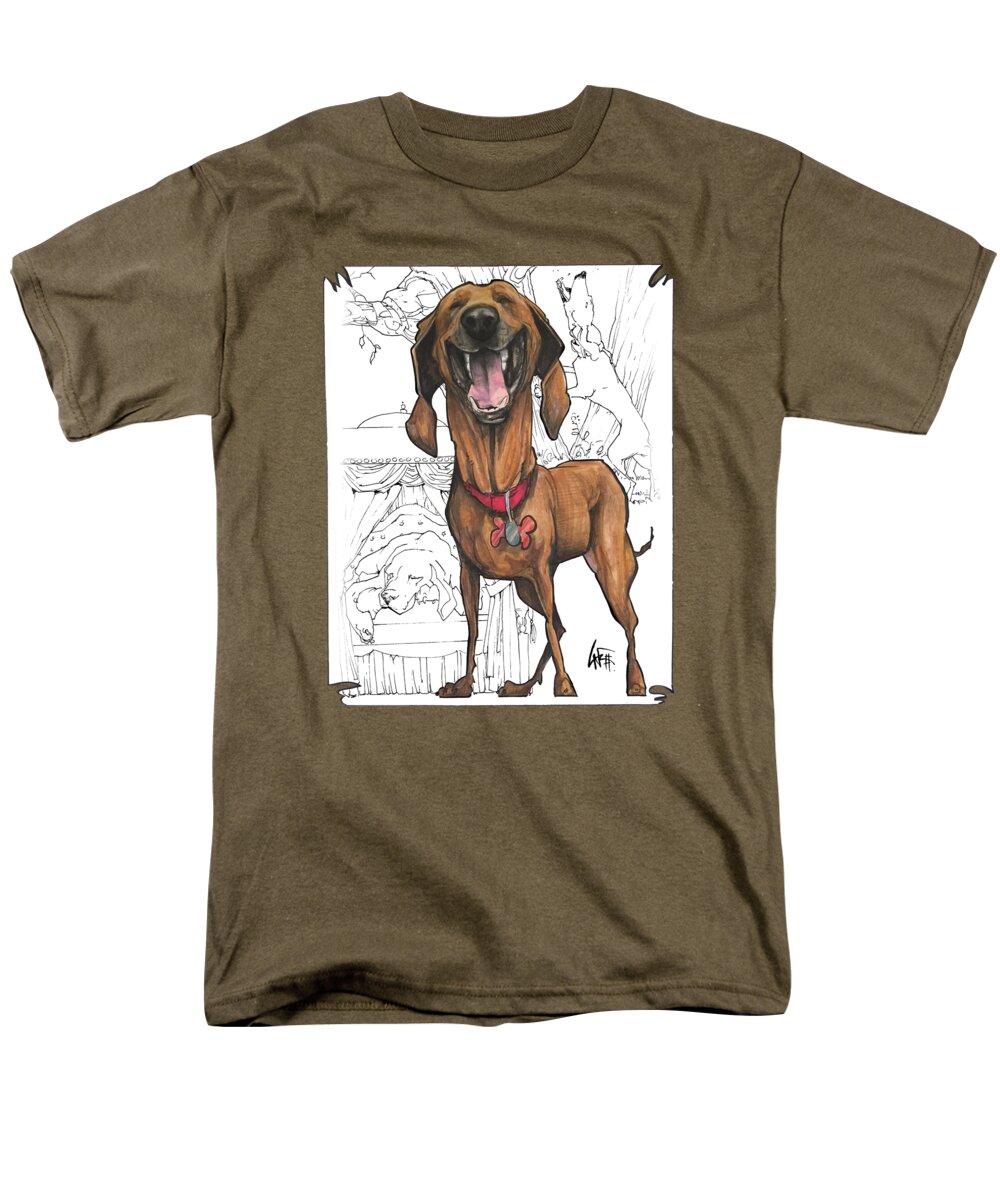 Bruno 2229 Men's T-Shirt (Regular Fit) featuring the drawing Bruno 2229 by Canine Caricatures By John LaFree