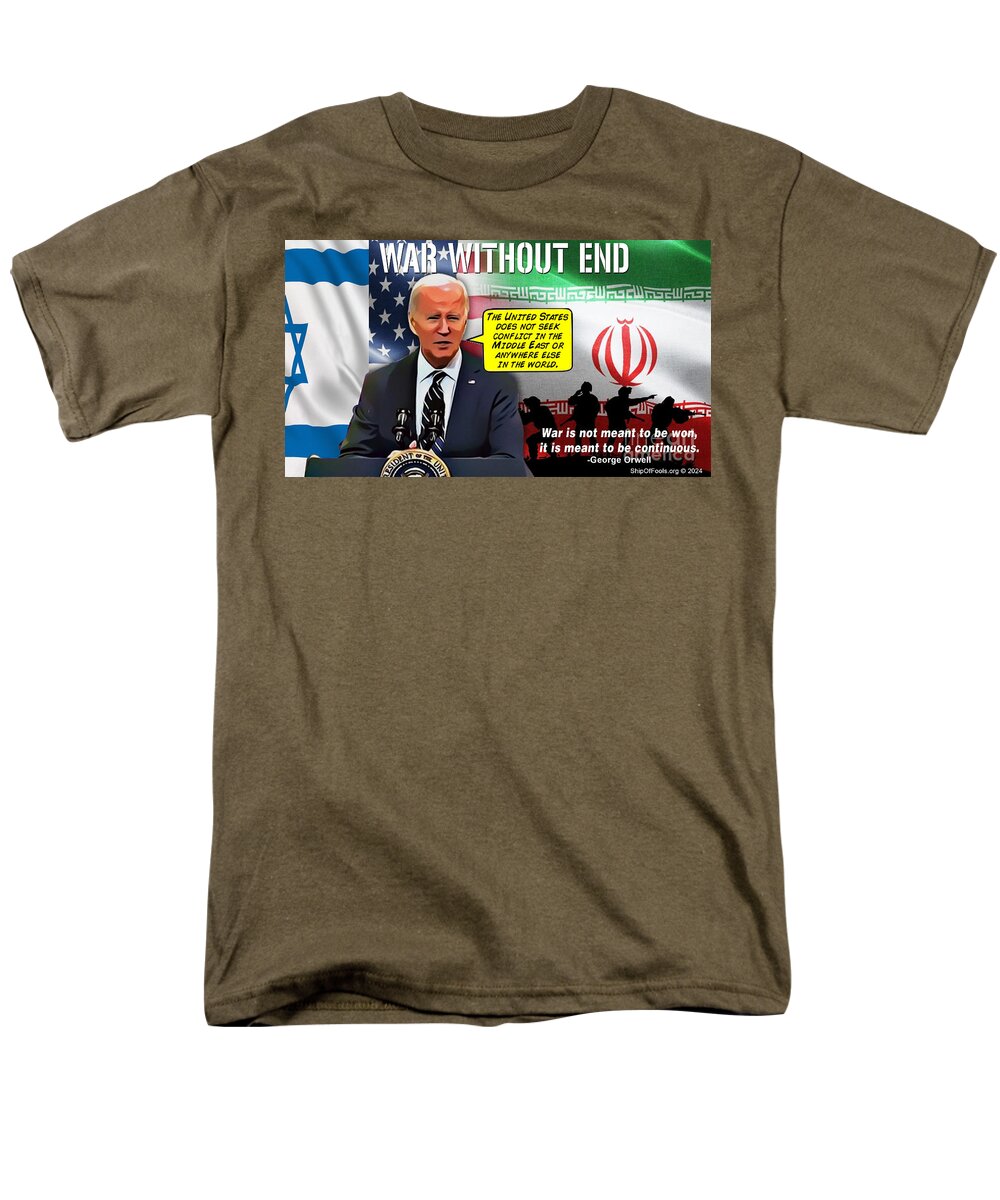 Middle East War Men's T-Shirt (Regular Fit) featuring the digital art War Without End by Aye Magine