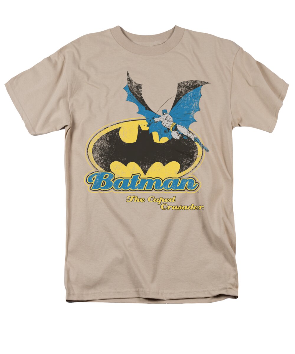 Batman Men's T-Shirt (Regular Fit) featuring the digital art Batman Caped Crusader Retro by Brand A