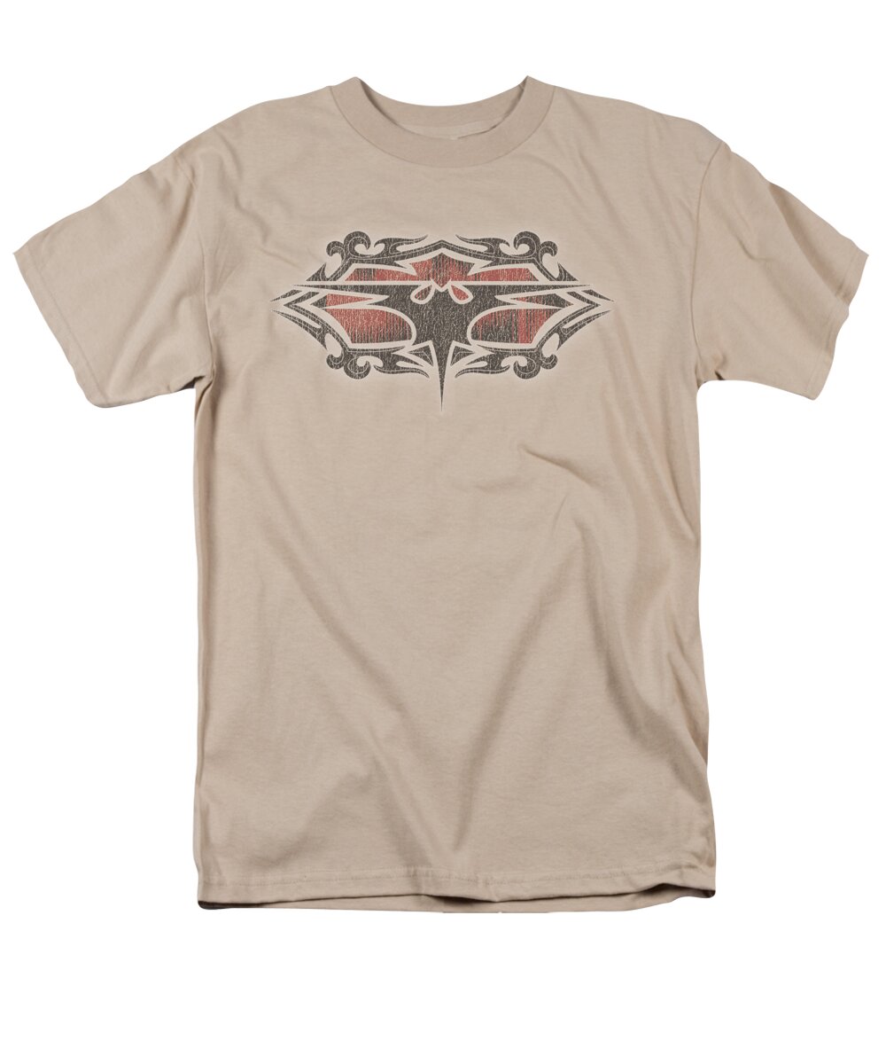 Batman Men's T-Shirt (Regular Fit) featuring the digital art Batman - Distressed Gothic Bat by Brand A