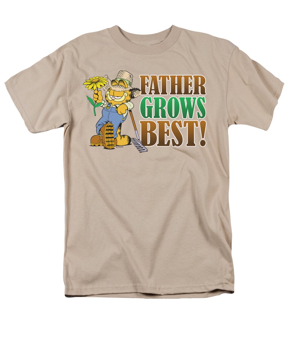 Garfield Men's T-Shirt (Regular Fit) featuring the digital art Garfield - Father Grow's Best by Brand A