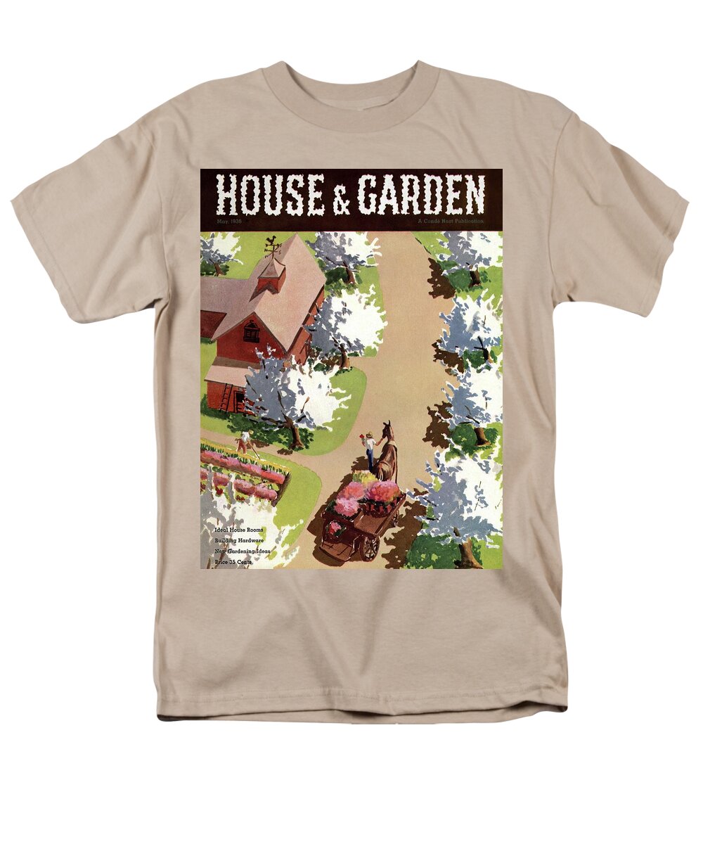 House And Garden Men's T-Shirt (Regular Fit) featuring the photograph House And Garden Cover by John Gibbs