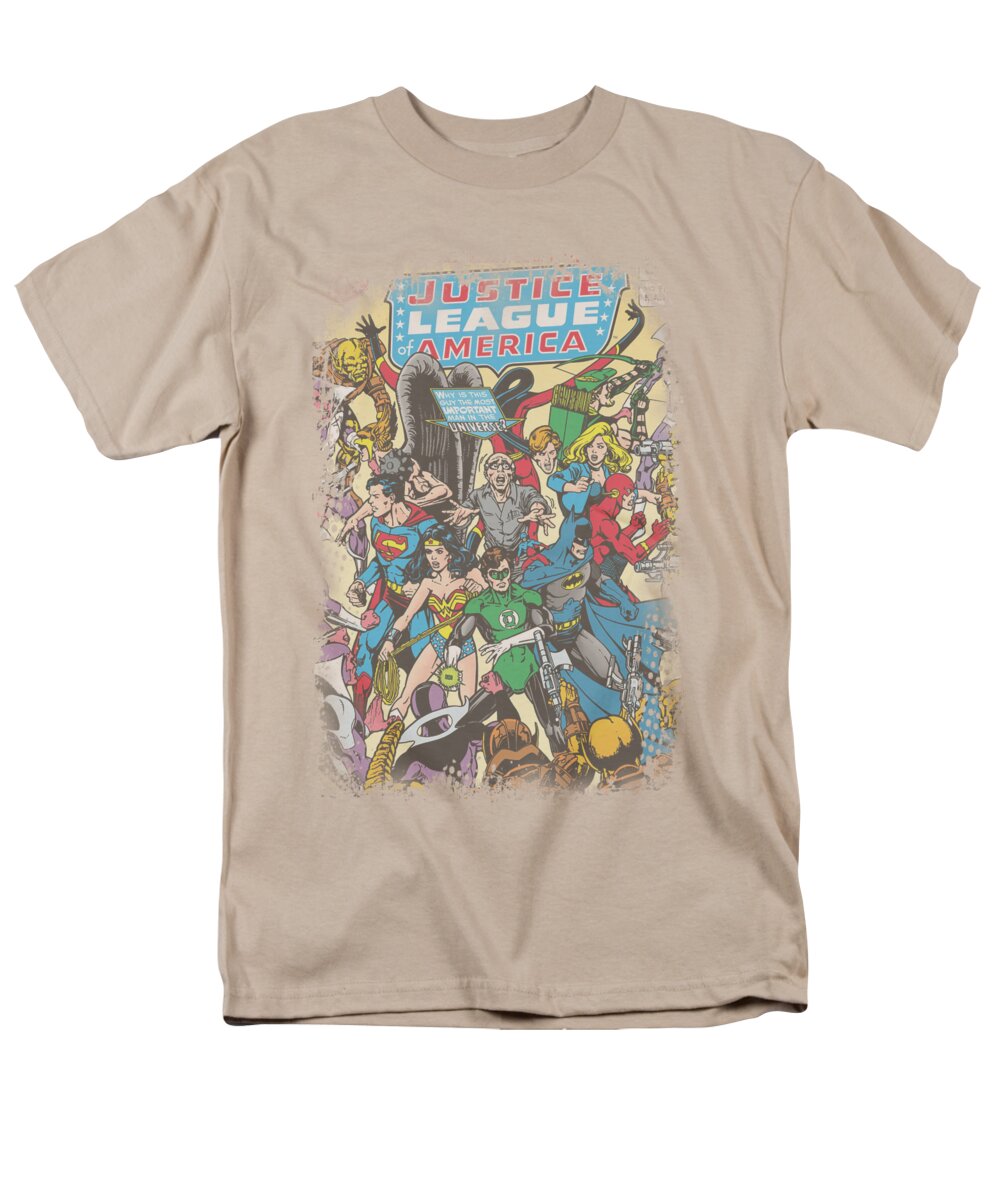 Justice League Of America Men's T-Shirt (Regular Fit) featuring the digital art Jla - Most Important Man by Brand A