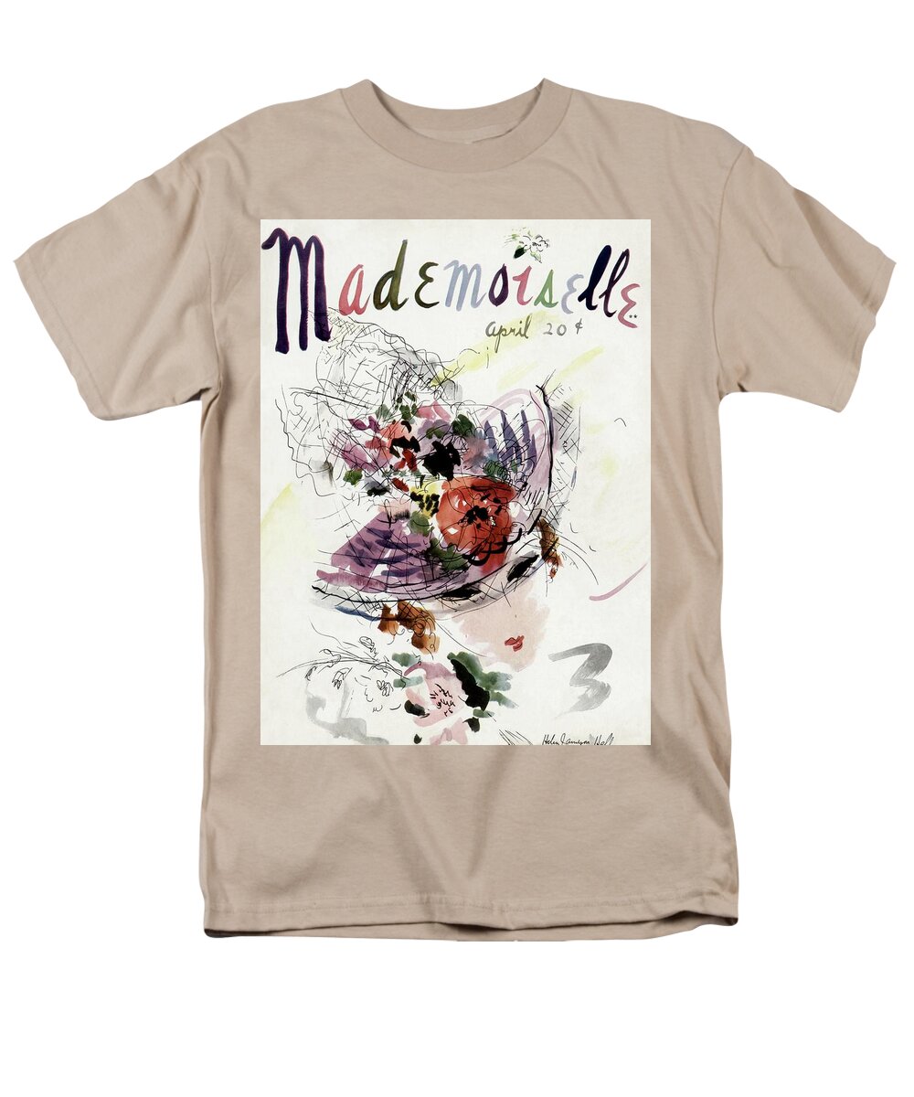 Fashion Men's T-Shirt (Regular Fit) featuring the photograph Mademoiselle Cover Featuring An Illustration by Helen Jameson Hall