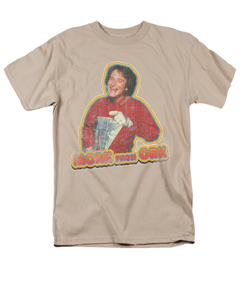 Mork And Mindy Men's T-Shirt (Regular Fit) featuring the digital art Mork And Mindy - Mork Iron On by Brand A