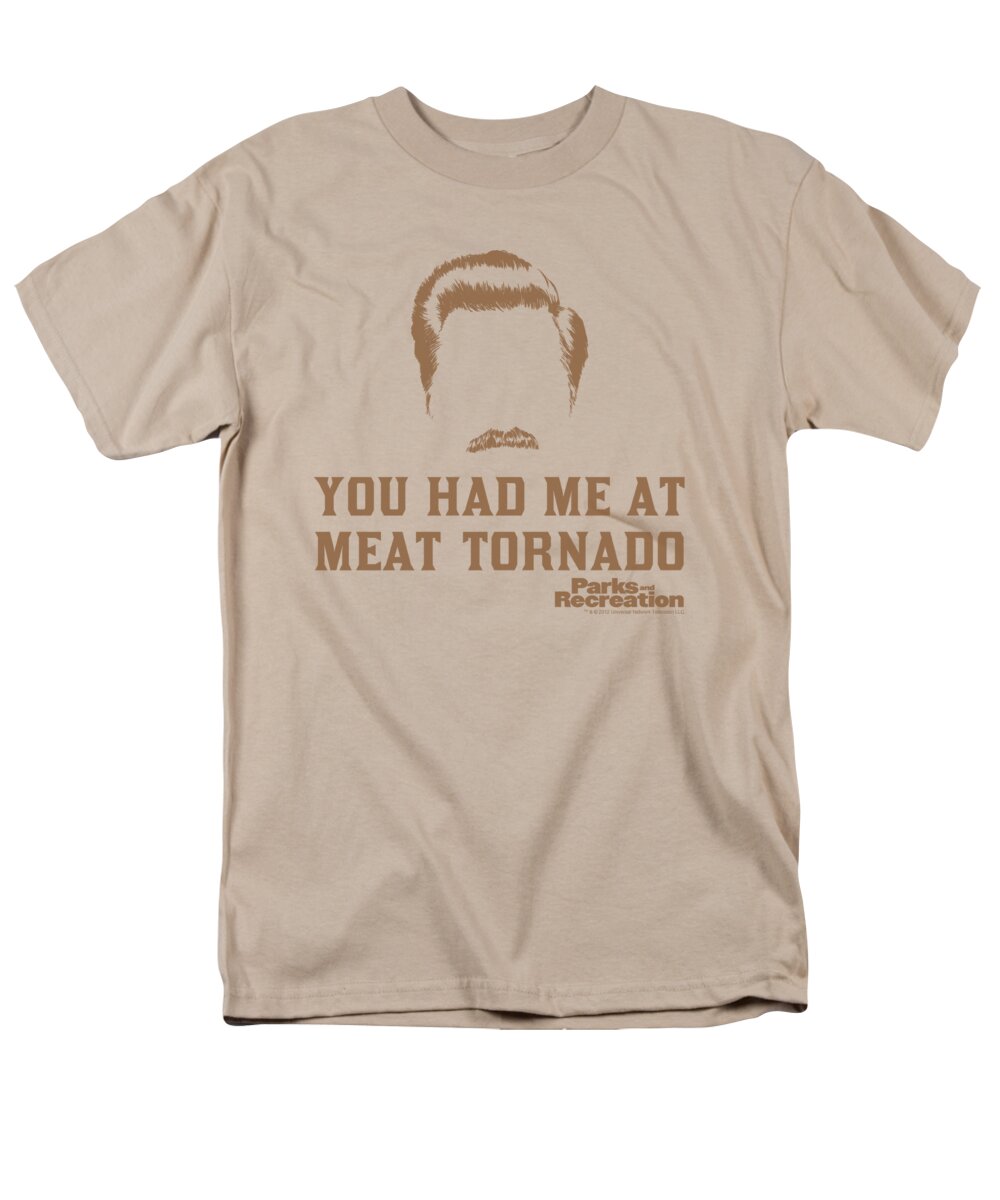 Parks And Rec Men's T-Shirt (Regular Fit) featuring the digital art Parks And Rec - Meat Tornado by Brand A