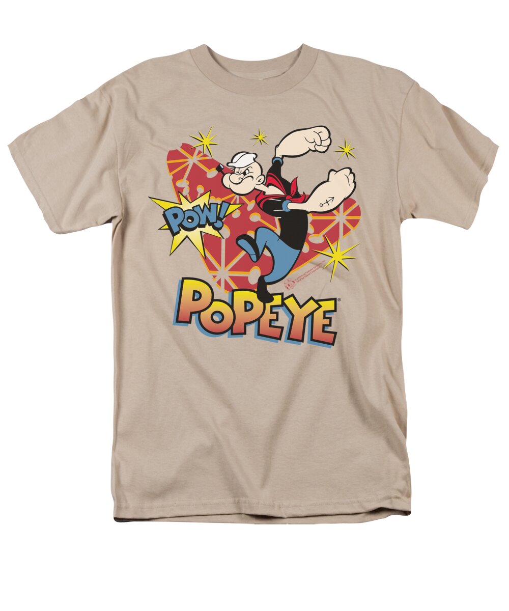 Popeye Men's T-Shirt (Regular Fit) featuring the digital art Popeye - Pow! by Brand A
