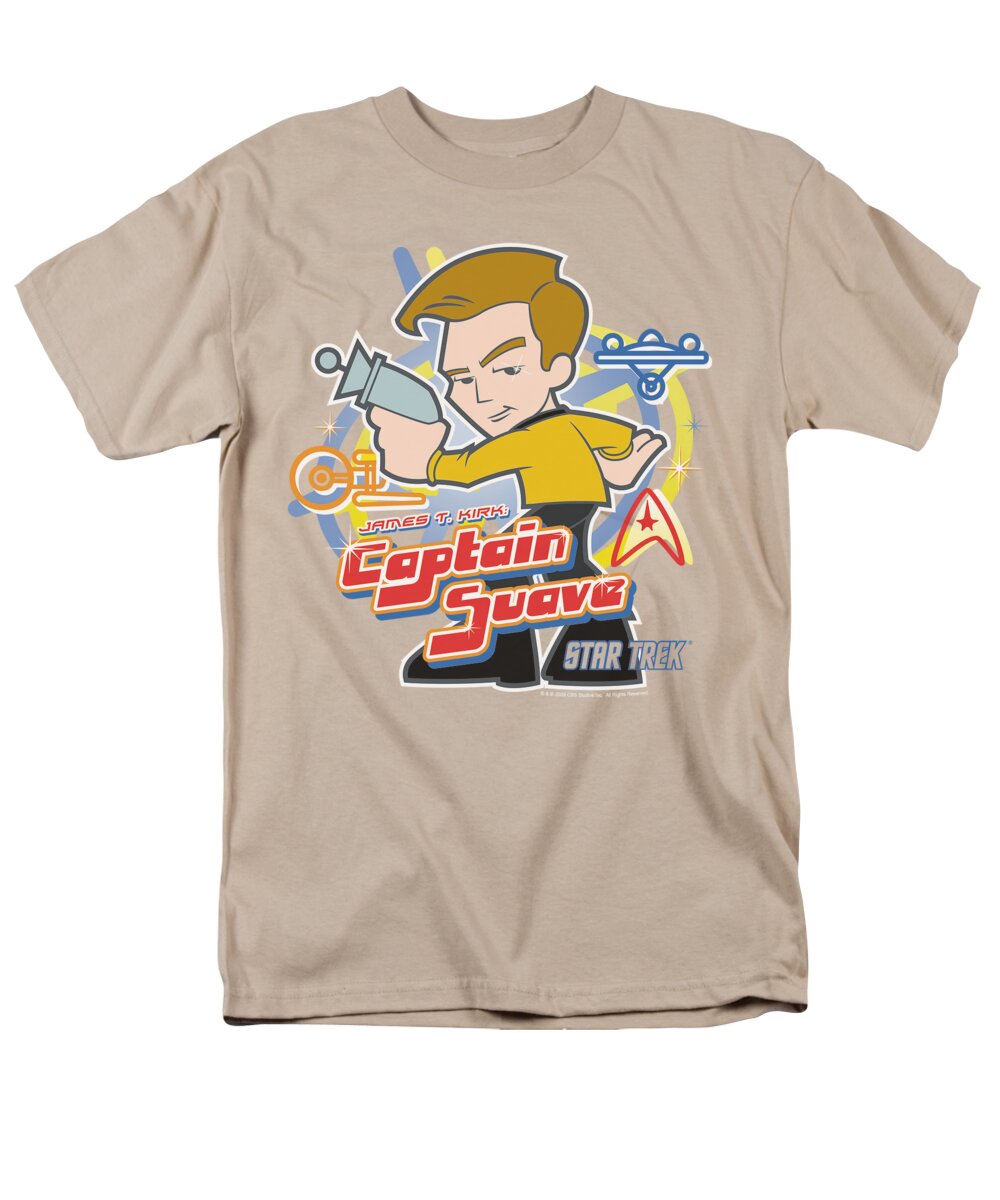 Star Trek Men's T-Shirt (Regular Fit) featuring the digital art Quogs - Captain Suave by Brand A