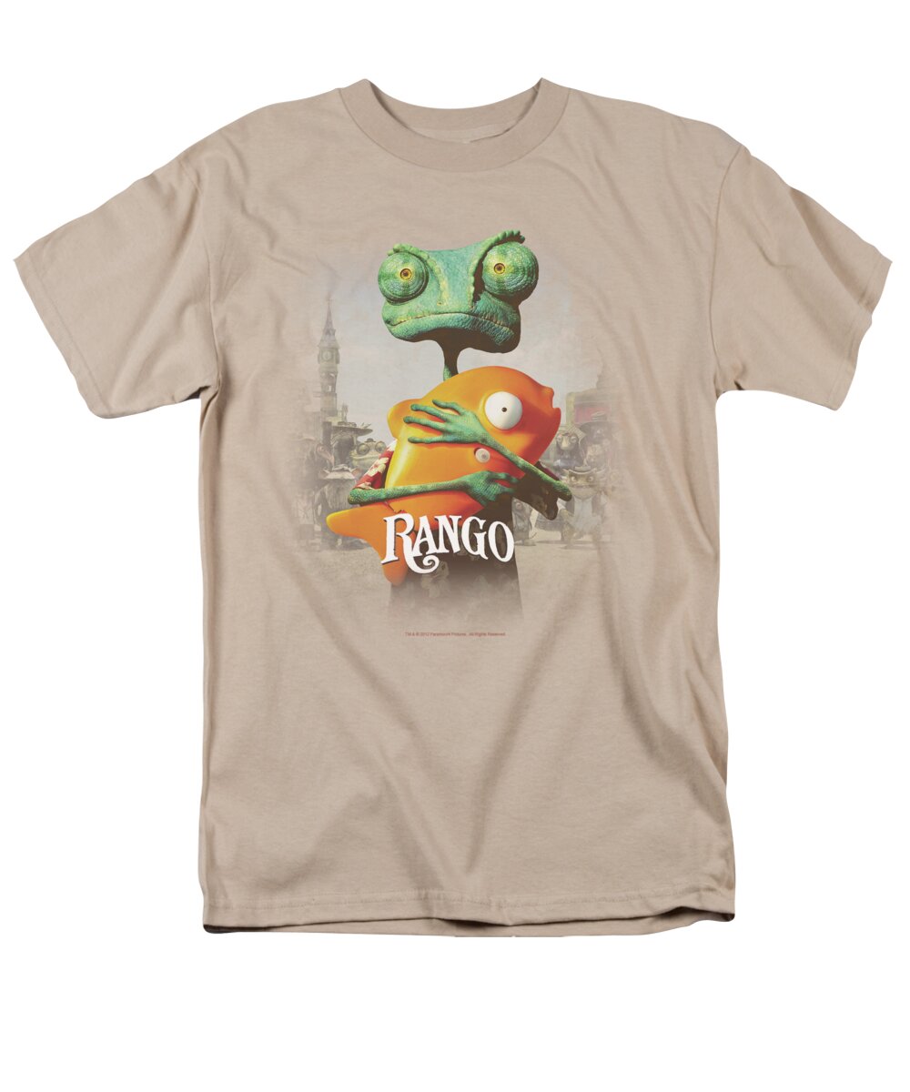 Rango Men's T-Shirt (Regular Fit) featuring the digital art Rango - Poster Art by Brand A