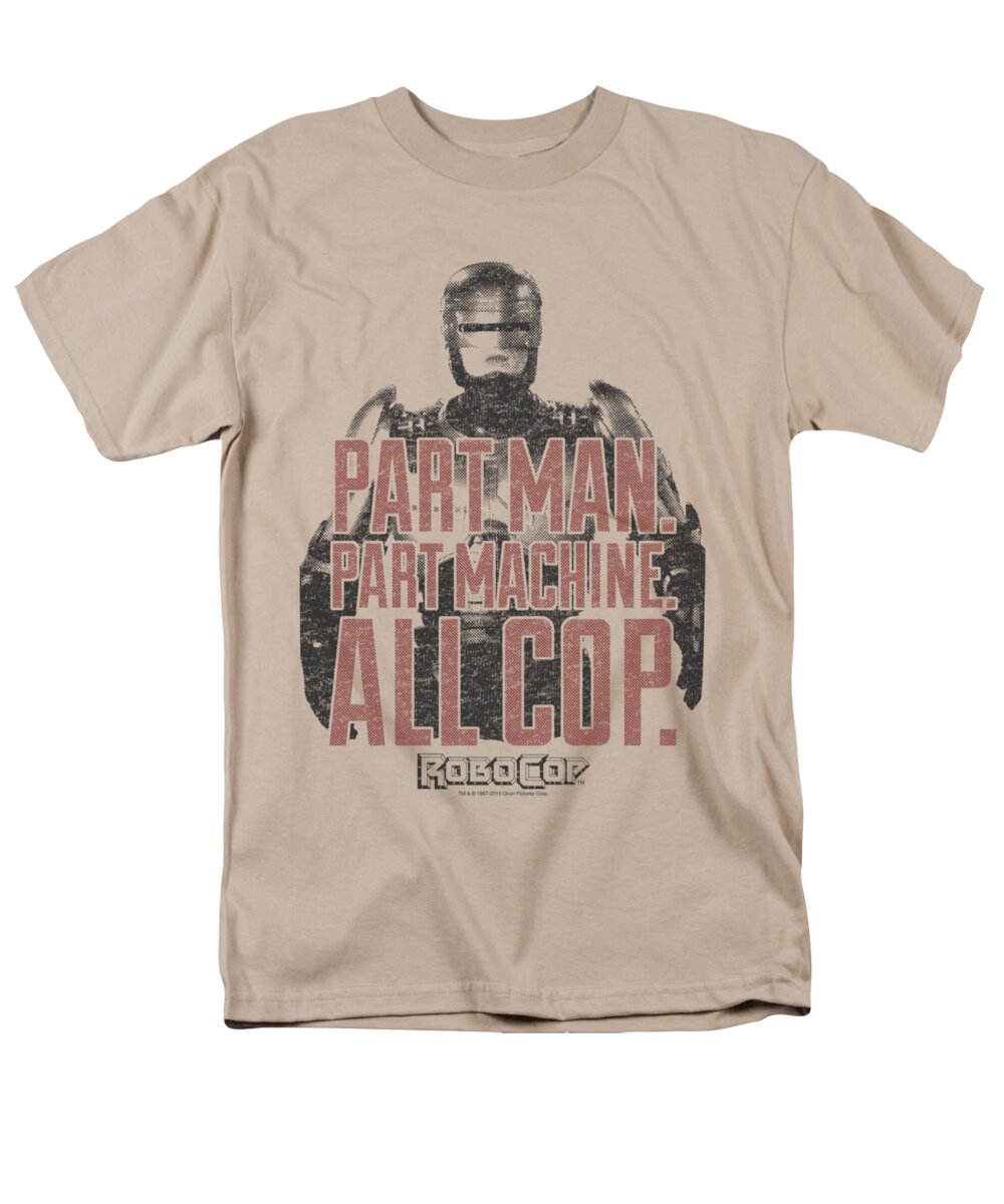  Men's T-Shirt (Regular Fit) featuring the digital art Robocop - Vintage Tagline by Brand A