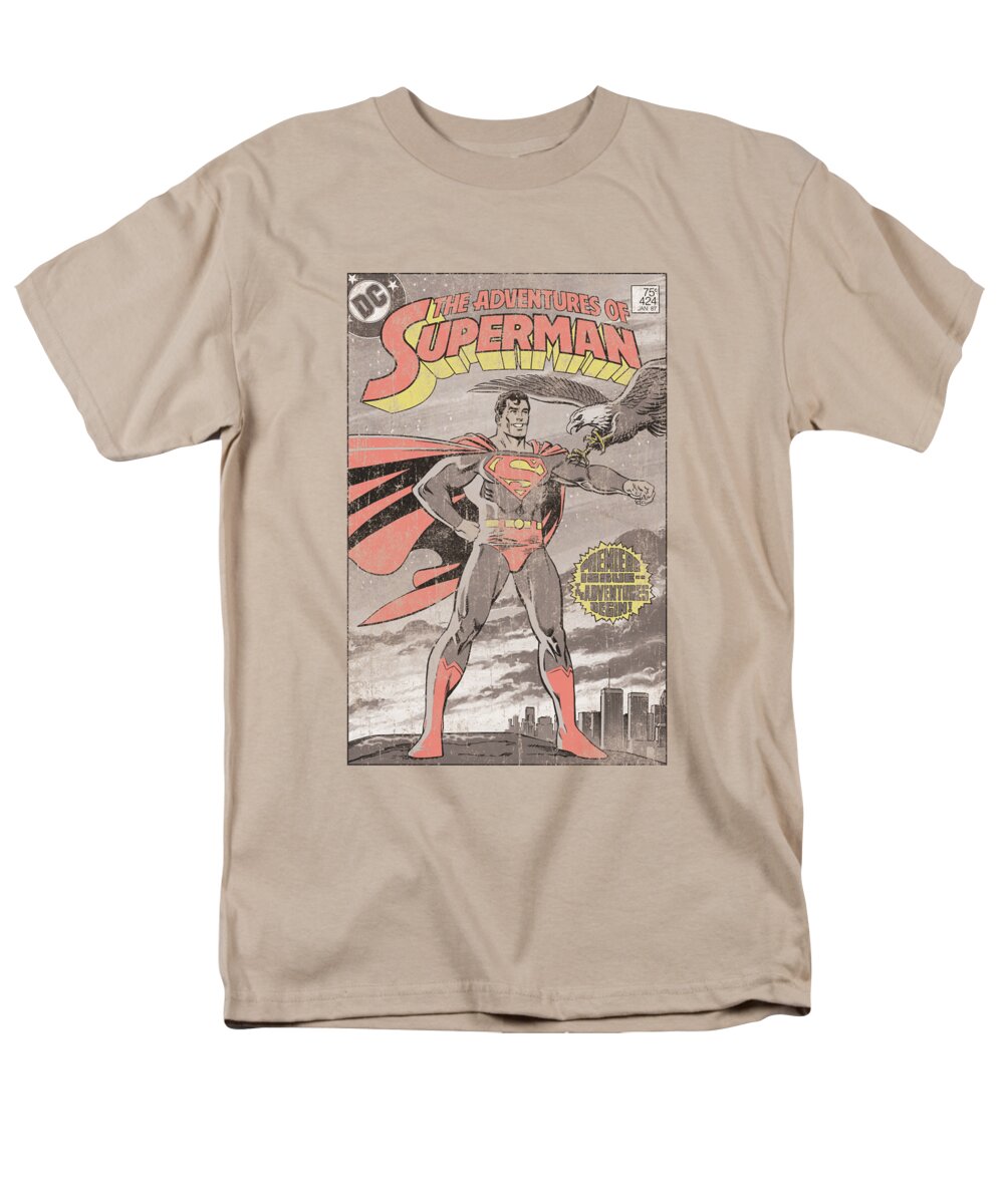 Superman Men's T-Shirt (Regular Fit) featuring the digital art Superman - Taos Cover by Brand A