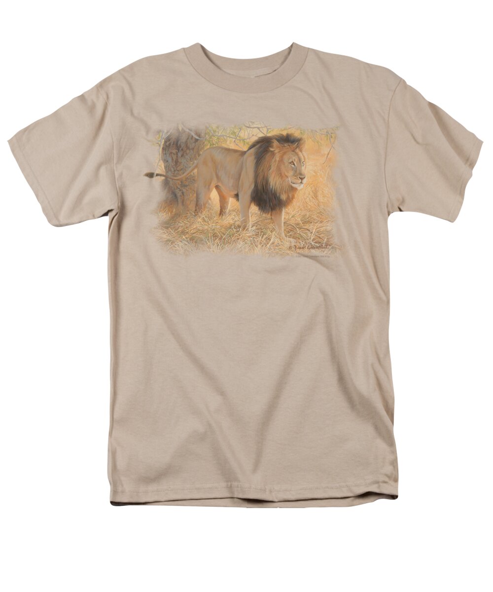 Wildlife Men's T-Shirt (Regular Fit) featuring the digital art Wildlife - Shumba In The Grass by Brand A