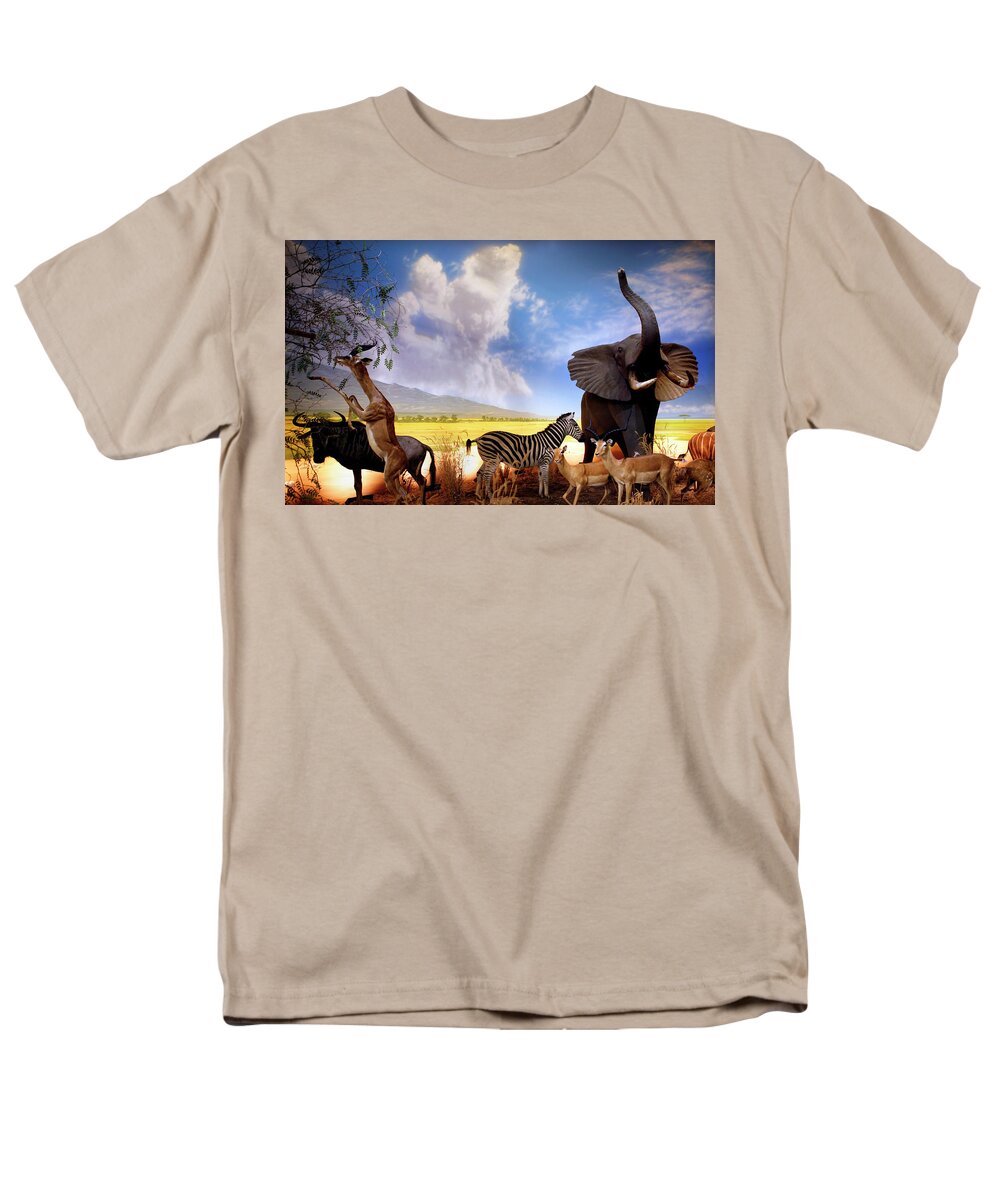 Nature Men's T-Shirt (Regular Fit) featuring the photograph African Wildlife by Marilyn Hunt