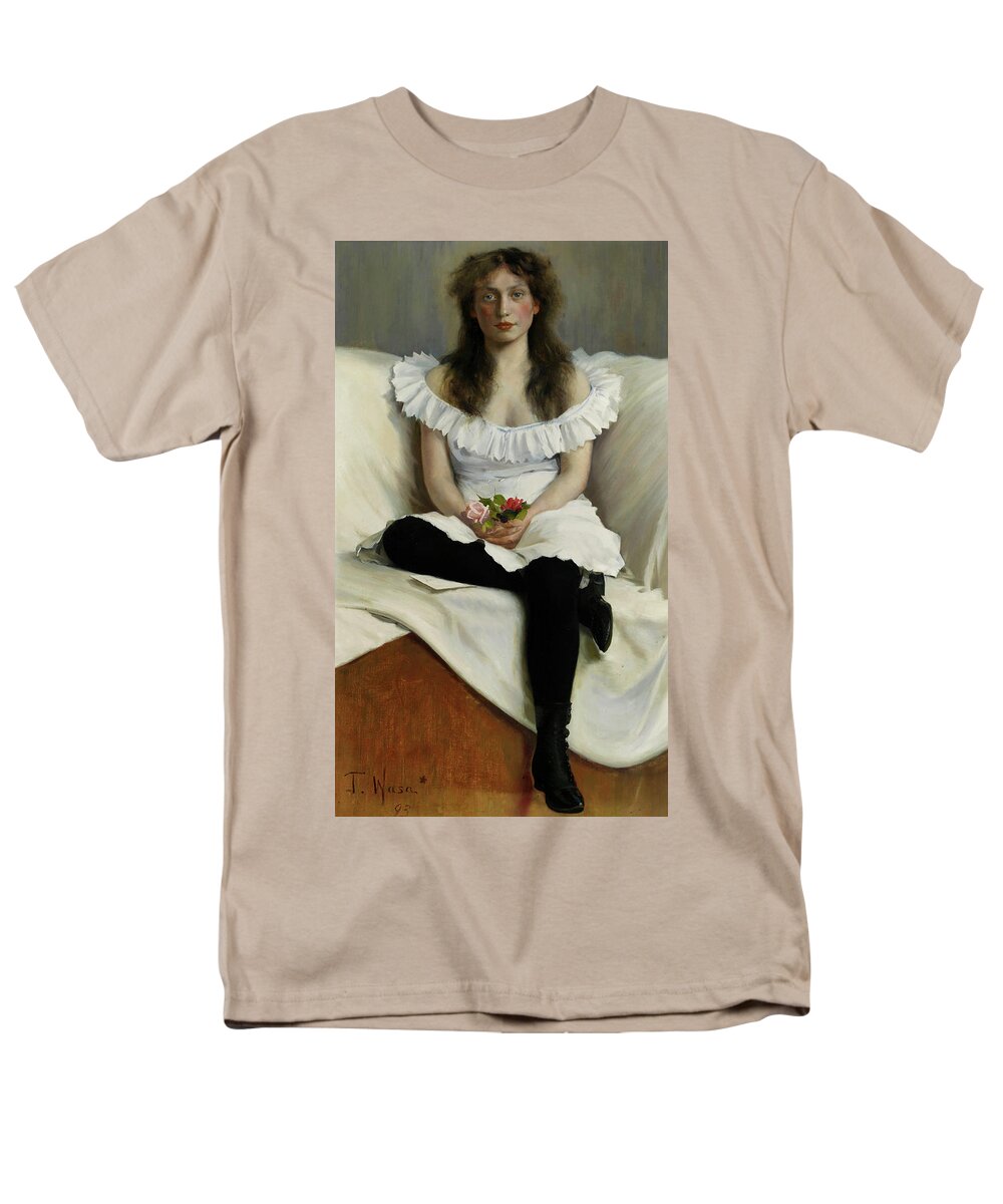 Portrait Of A Young Woman In White T-Shirt by Mountain Dreams - Pixels