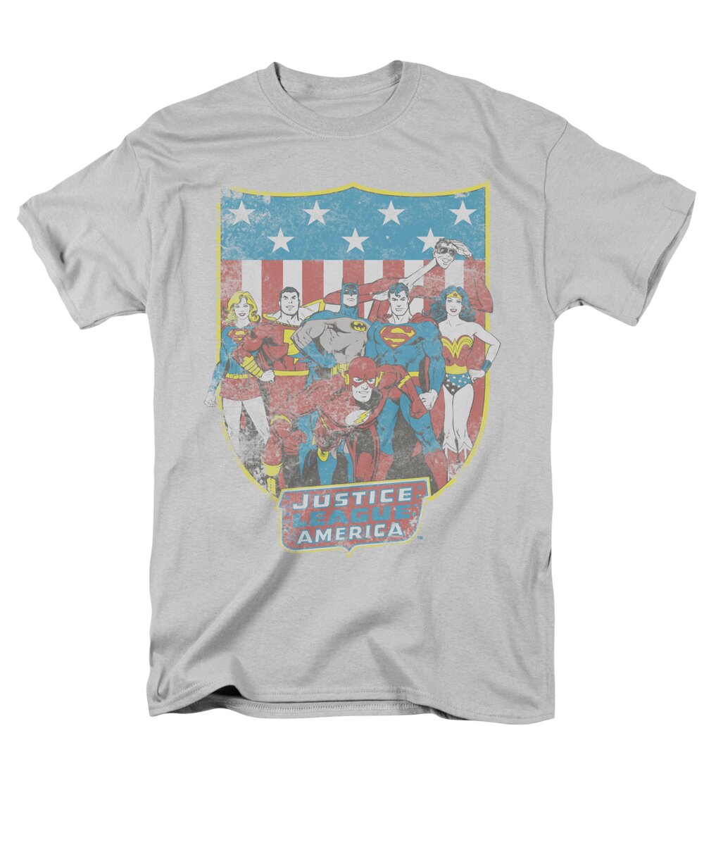 Dc Comics Men's T-Shirt (Regular Fit) featuring the digital art Dc - Jla American Shield #1 by Brand A