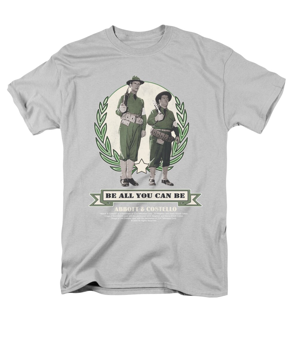 Abbott Men's T-Shirt (Regular Fit) featuring the digital art Abbott And Costello - Be All You Can Be by Brand A
