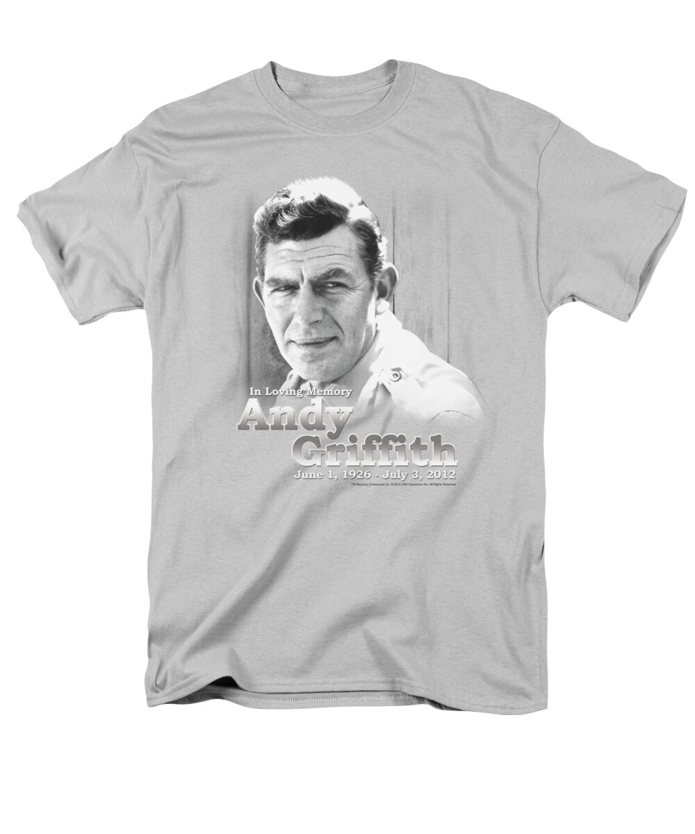 Andy Griffith Men's T-Shirt (Regular Fit) featuring the digital art Andy Griffith - In Loving Memory by Brand A
