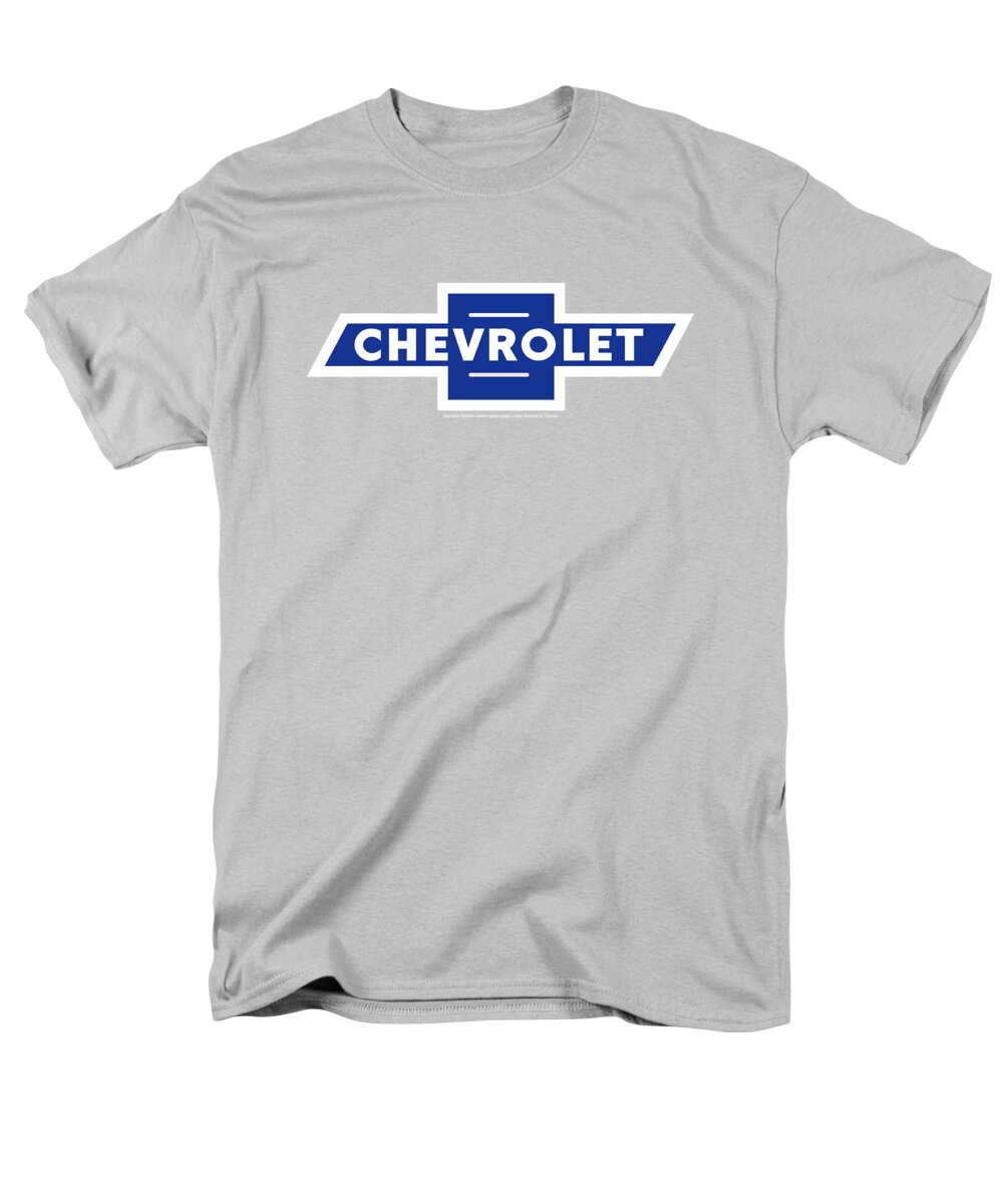  Men's T-Shirt (Regular Fit) featuring the digital art Chevrolet - Vintage White Border Bowtie by Brand A