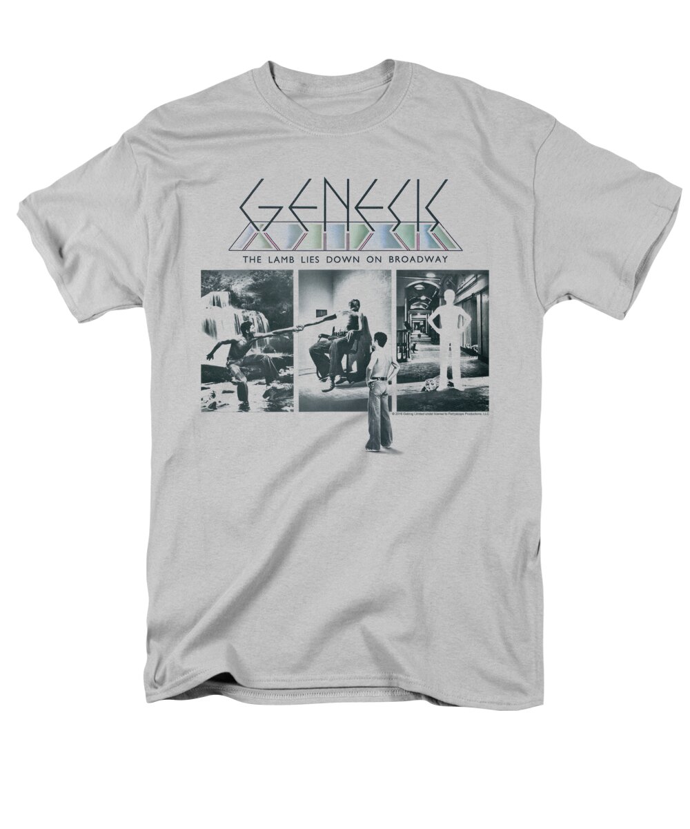  Men's T-Shirt (Regular Fit) featuring the digital art Genesis - The Lamb Down On Broadway by Brand A