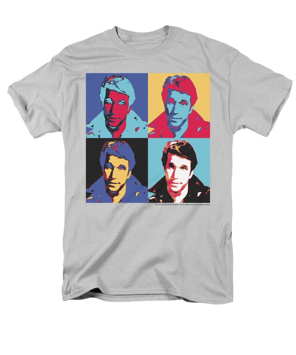 Happy Days Men's T-Shirt (Regular Fit) featuring the digital art Happy Days - Fonz Pop by Brand A
