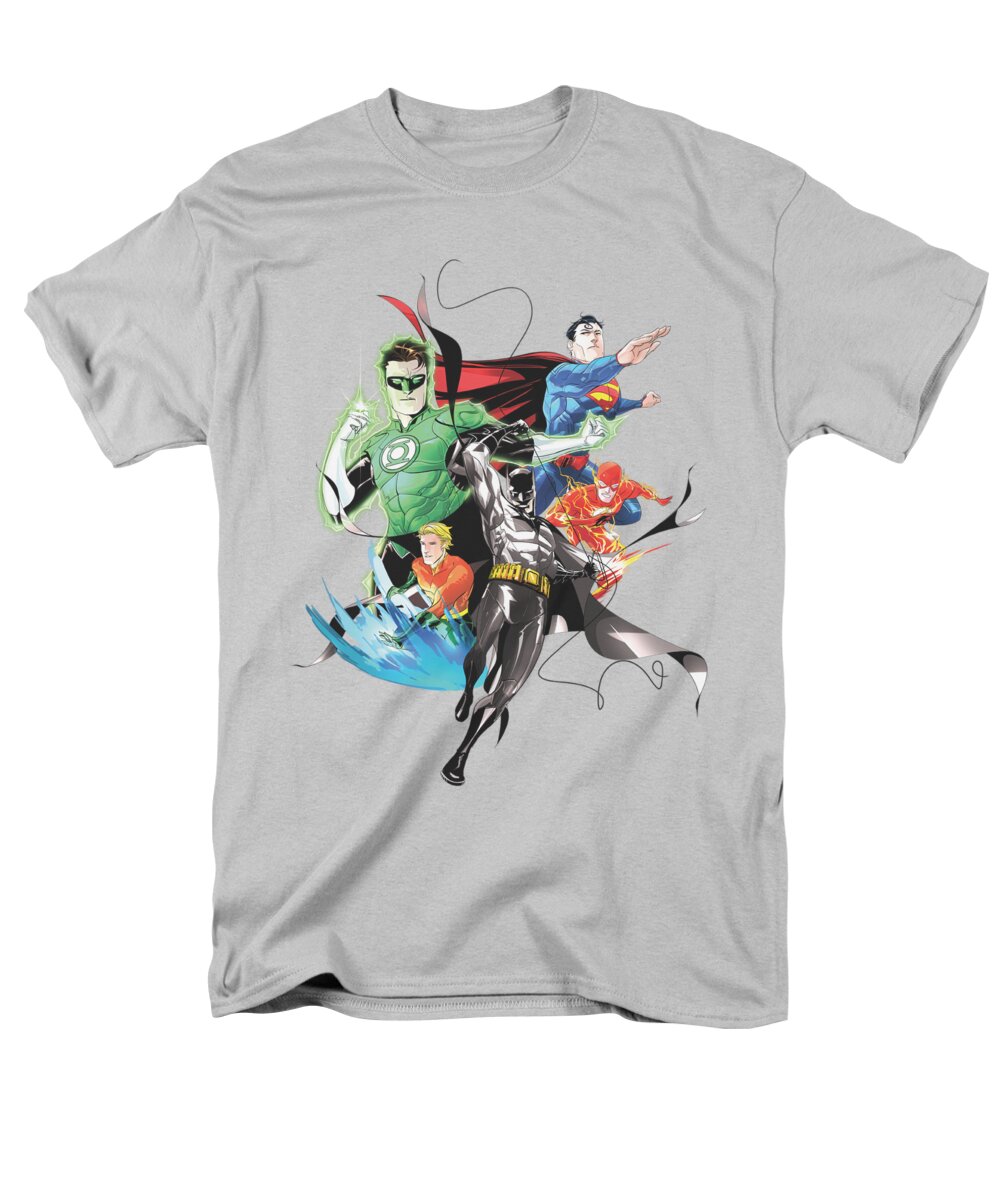 Justice League Of America Men's T-Shirt (Regular Fit) featuring the photograph Jla - Mashup by Brand A