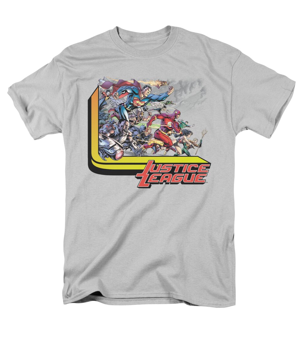 Justice League Of America Men's T-Shirt (Regular Fit) featuring the digital art Jla - Ready To Fight by Brand A