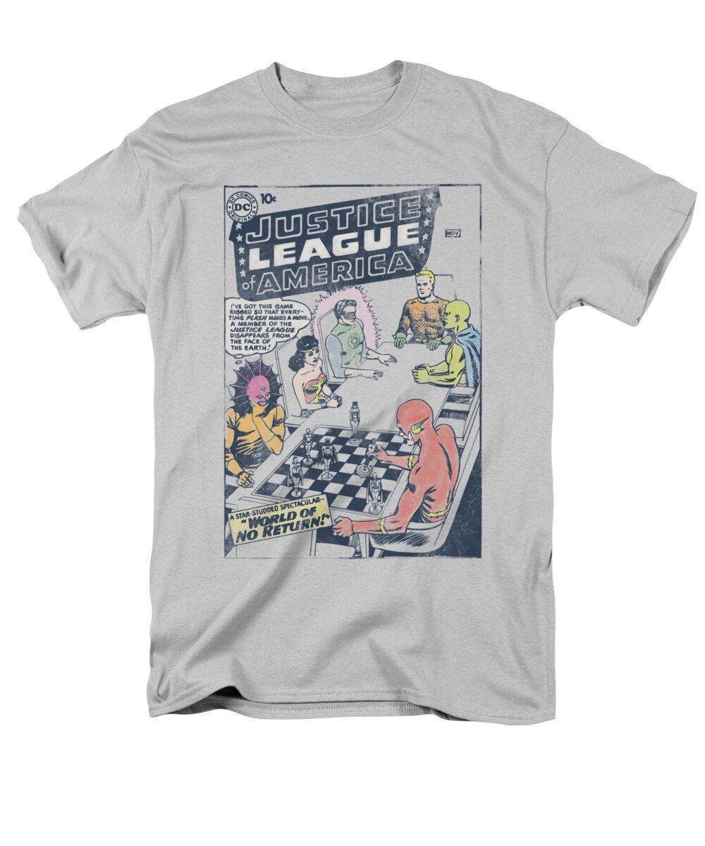 Justice League Of America Men's T-Shirt (Regular Fit) featuring the digital art Jla - World Of No Return by Brand A