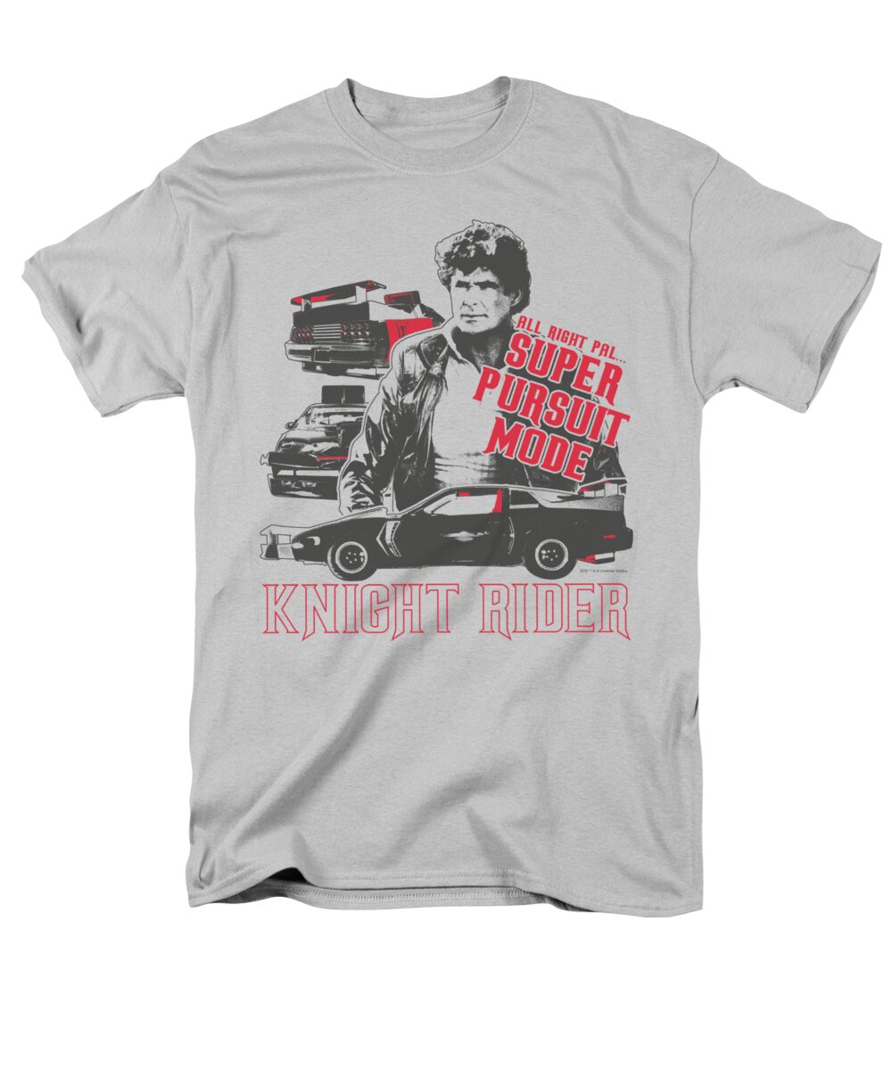 Knight Rider Men's T-Shirt (Regular Fit) featuring the digital art Knight Rider - Super Pursuit Mode by Brand A